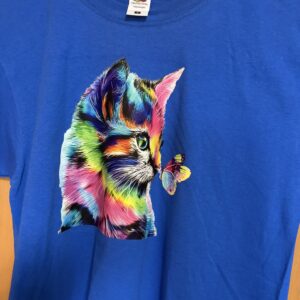T-Shirt Katze mit Schmetterling