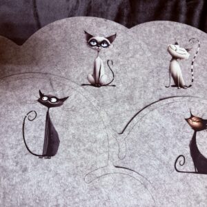 Tischset 4er Katzen