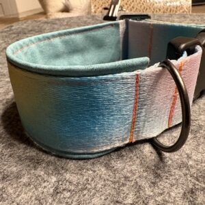 Halsband 3,8cm Rainbow türkis