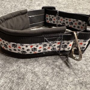 Halsband 3 cm Pfotenliebe schwarz