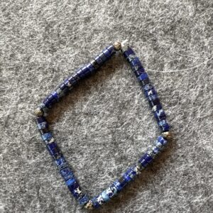 Armband elastic blau silber