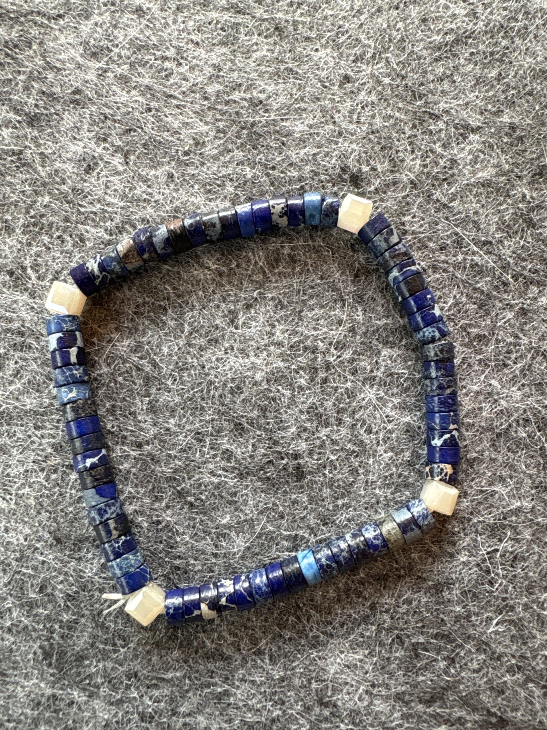 Armband elastic blau-weiss