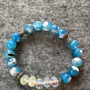 Armband elastic Edelstein hellblau Swarovski