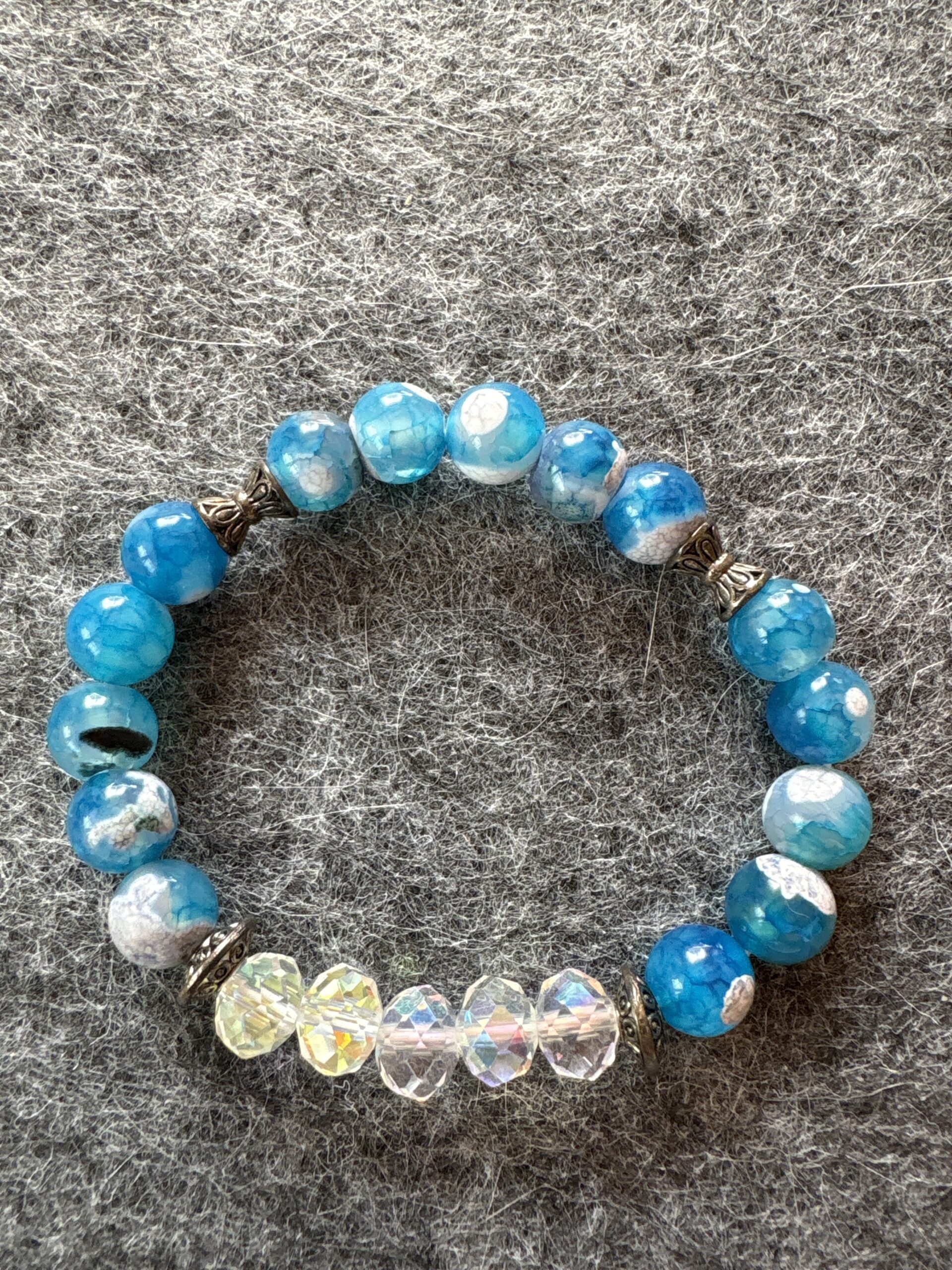 Armband elastic Edelstein hellblau Swarovski