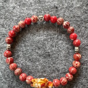 Armband elastic Edelstein rot
